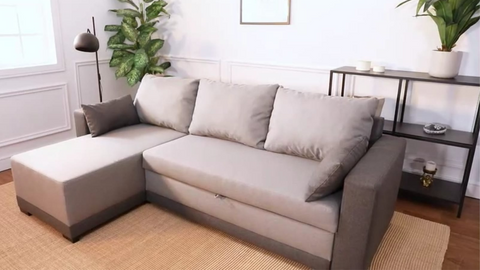 3 SEATER SOFA BED WITH REVERSIBLE CHAISE LONGUE