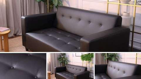 3-Sitzer-Sofa aus getuftetem Stoff