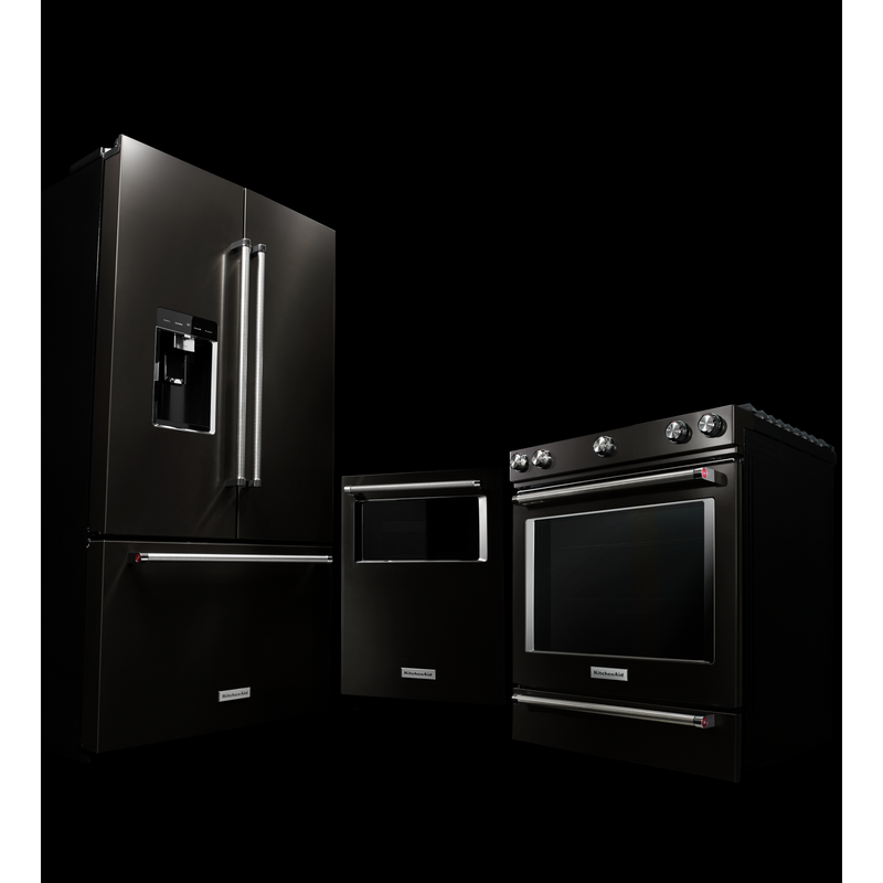 23.8 cu. ft. 36" Counter-Depth French Door Platinum Interior Refrigerator with PrintShield™ Finish KRFC704FBS