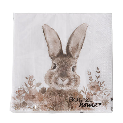 Windlicht Hase 2er-Set Beige