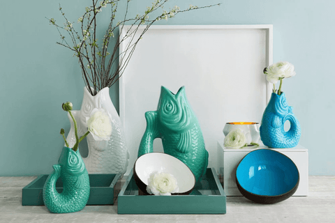 Nordische Deko: Fisch Vasen