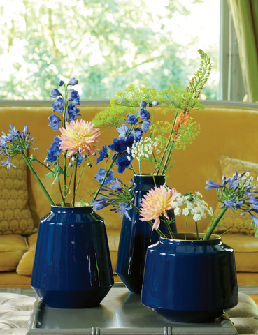 Pip Studio Vasen aus Metall in blau