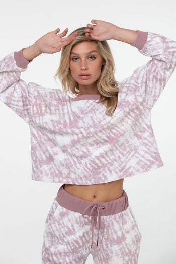 Tie Dye Crop Top and Short Set - Pink – Orbit Activewear