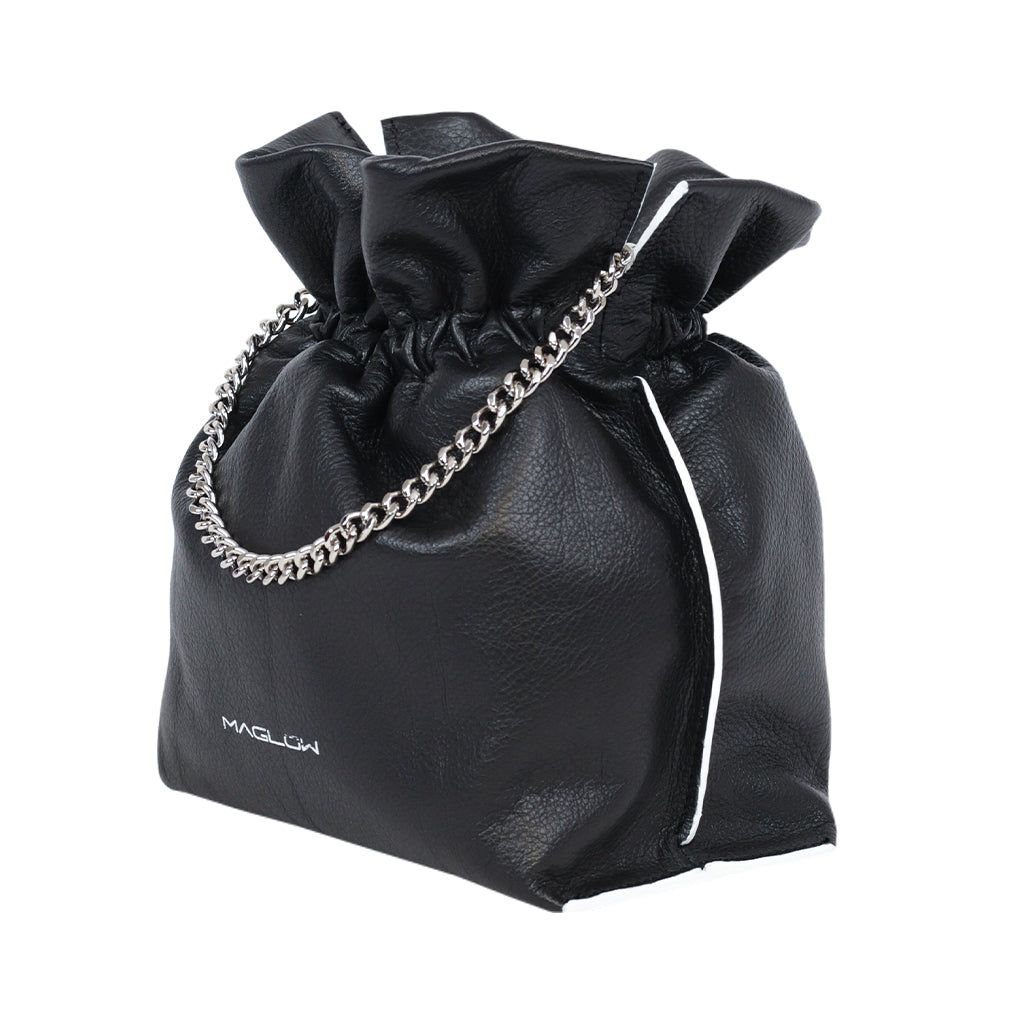 Flambè Medium Black - Bovine Leather Crossbody Bag | MIRTA