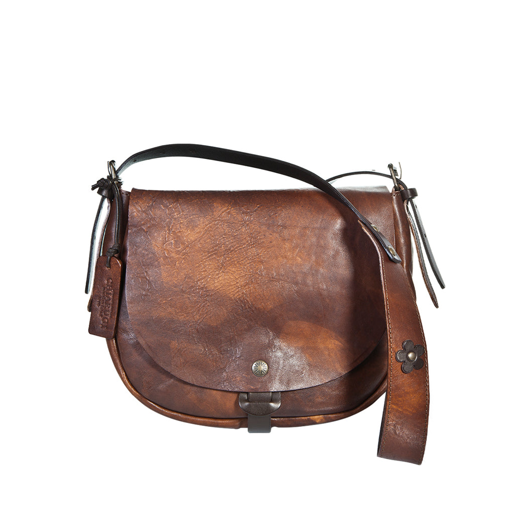 Chiarugi Italian Leather Satchel Crossbody Bag
