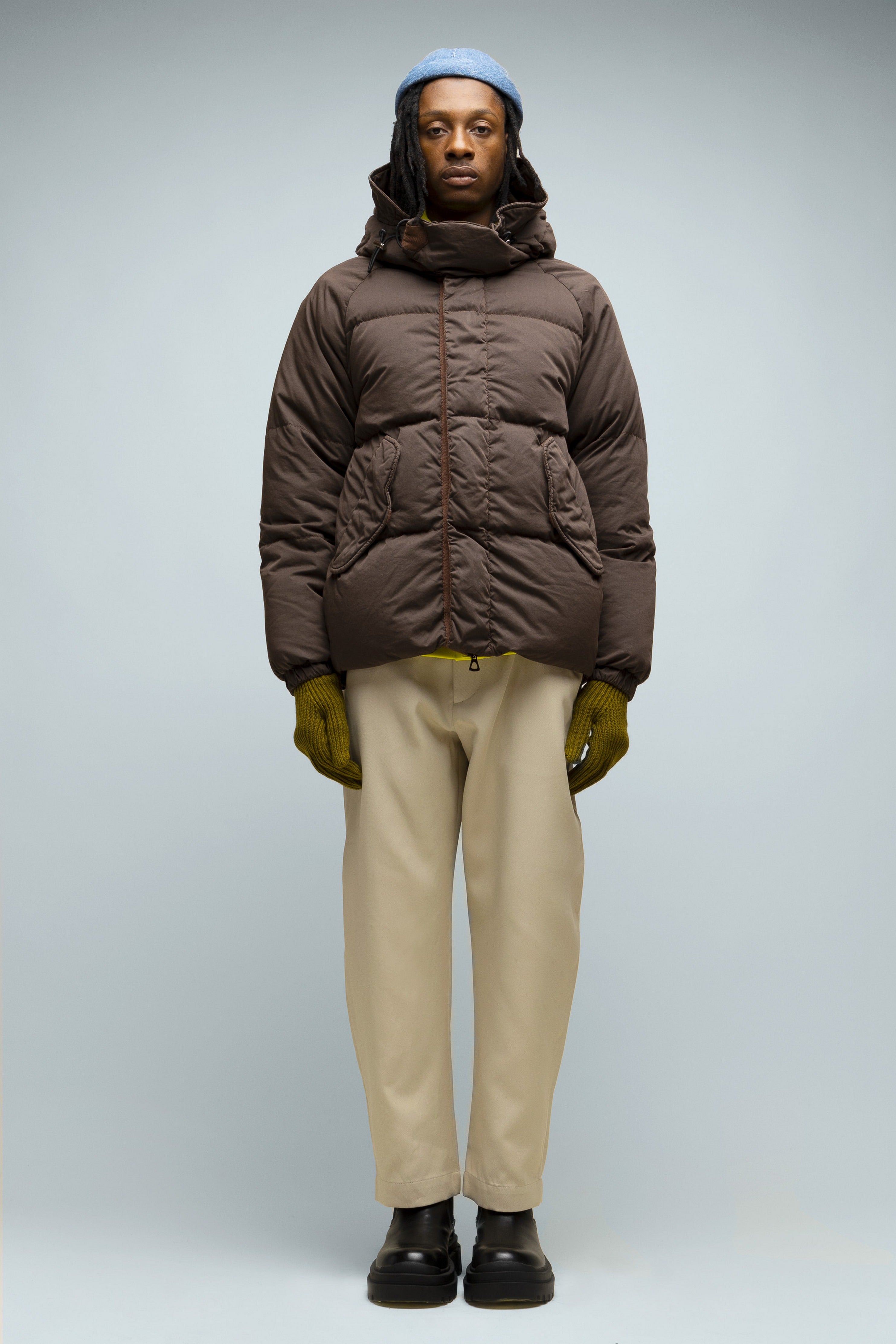 Artic N Jacket Dark Brown - Cotton and Nylon and Polyester Puffer