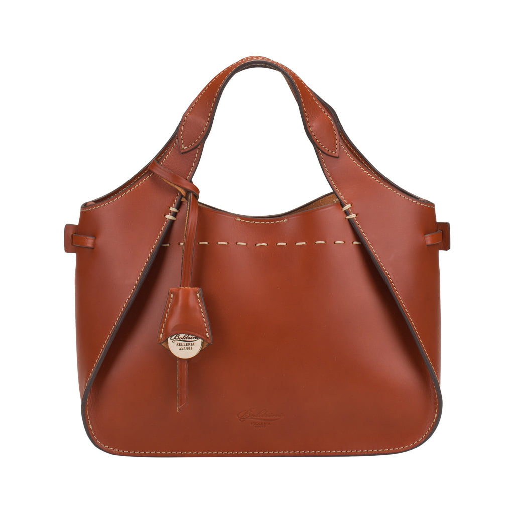 Mirta - Nora Vegetable-Tanned Vachetta Leather Brown Top Leather Bag