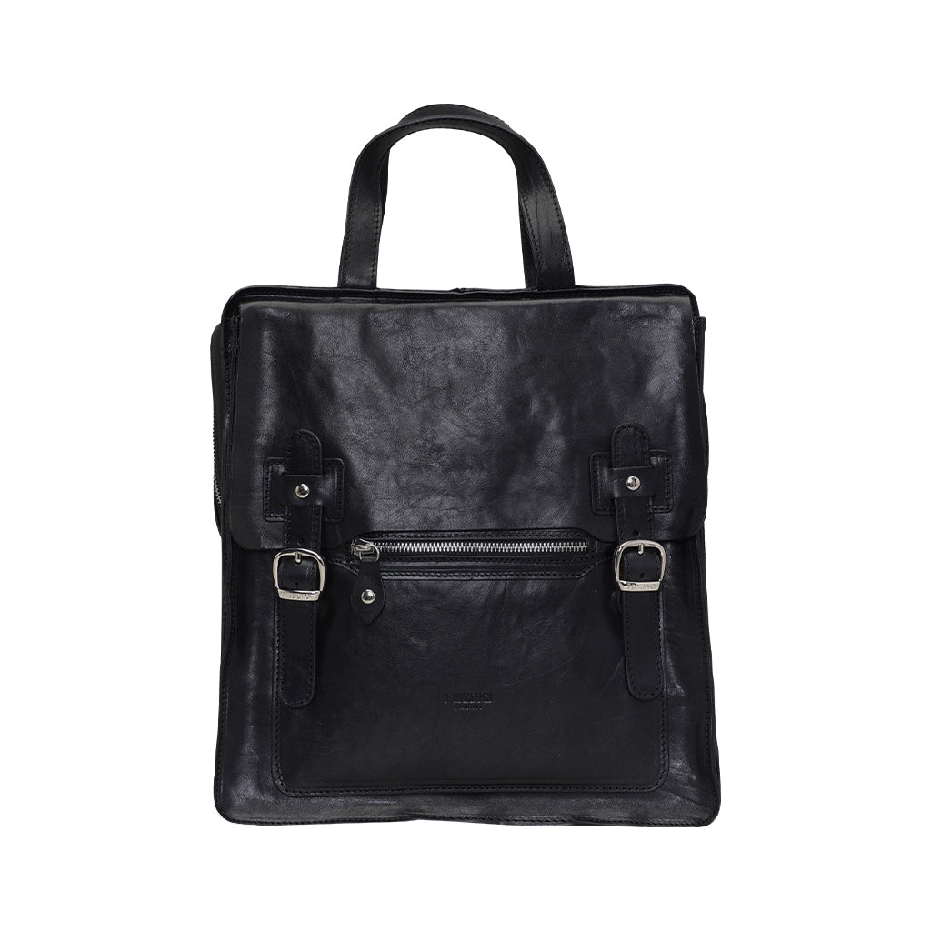 Leather Backpack Black - MANILA BAG