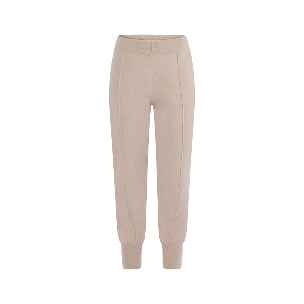 Beige & White Stripe Sweatpants - 100% Mongolian Cashmere – Battulga  Cashmere