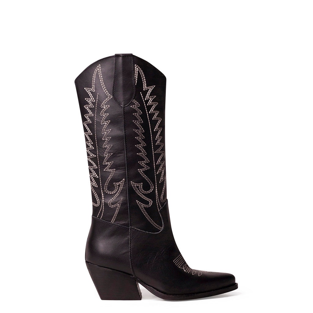 Women's Kniz Black Boots Wholesale