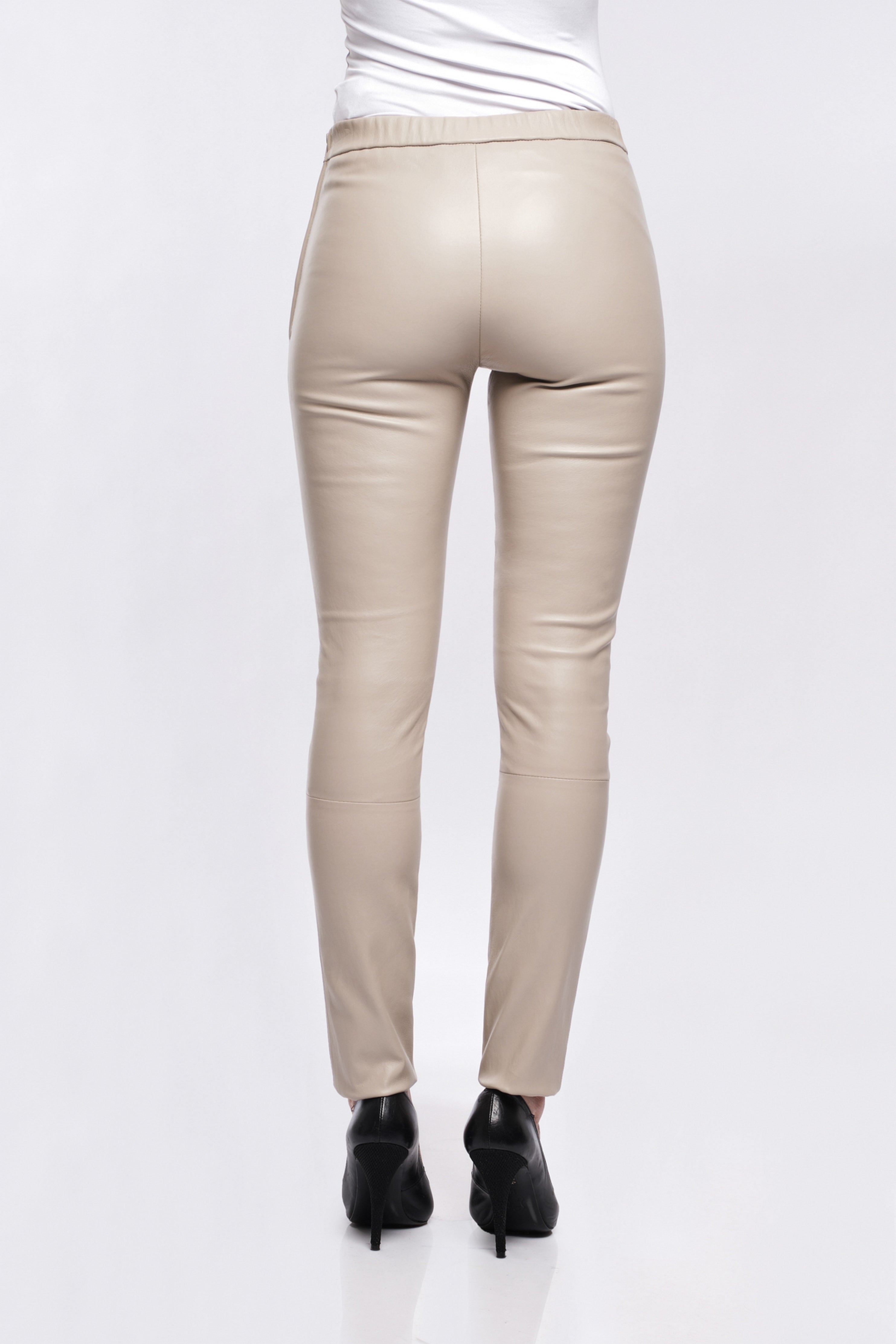 Leggins Gm Champagne - Lambskin Leather Pants