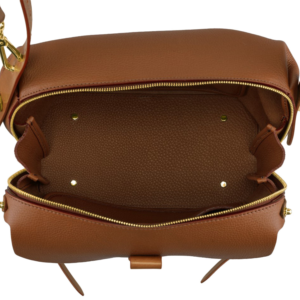 Delvaux 'cool Box Mm' Leather Bag in Brown