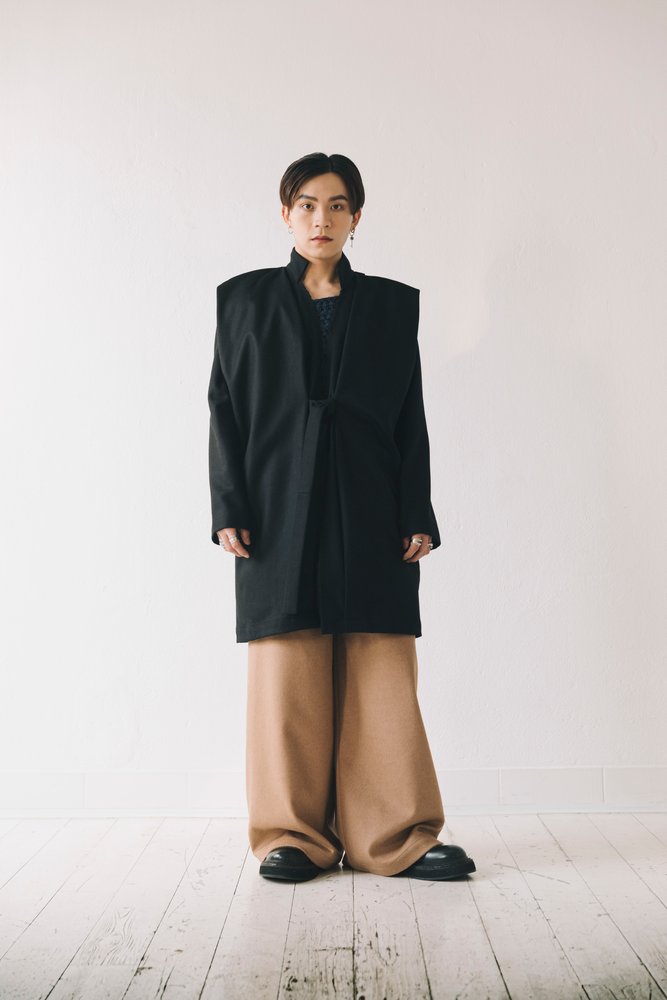 Michiyuki Black - Wool Coat | MIRTA