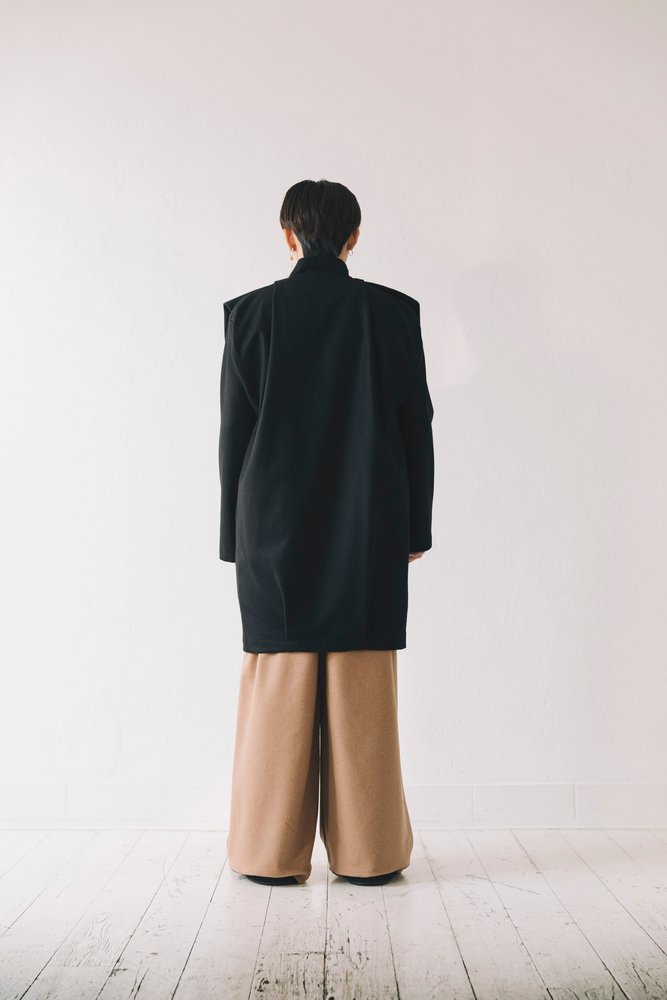 Michiyuki Black - Wool Coat | MIRTA