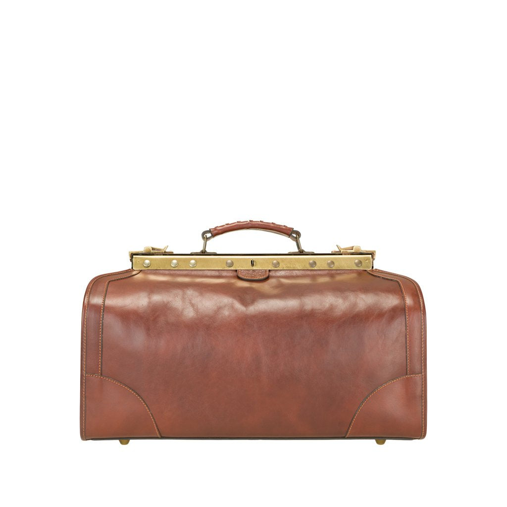 Old Angler Leather Gladstone Holdall Travel Bag