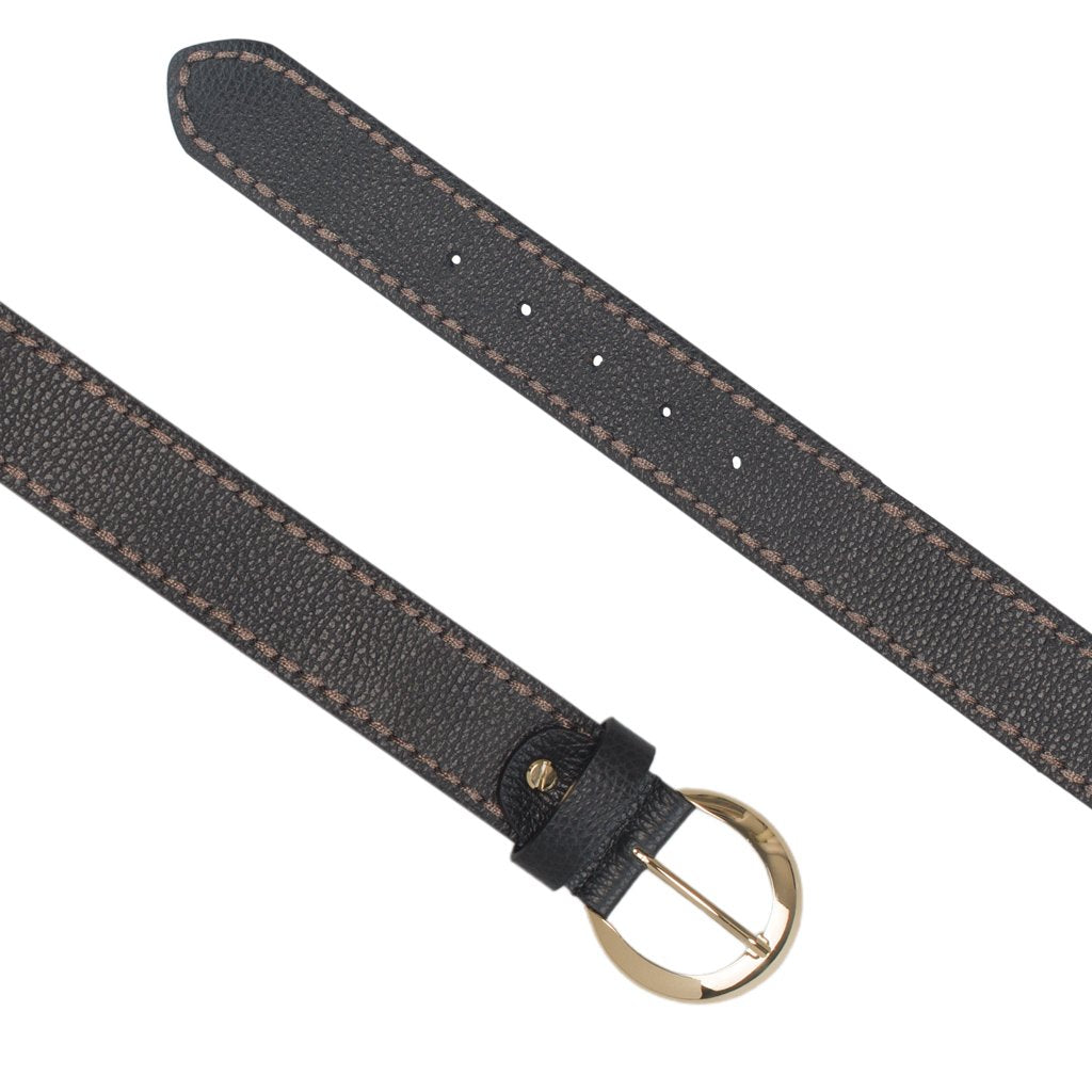 Louis Vuitton Suntulle Pont Neuf Braided 35Mm Belt Mesh Leather Black Brown