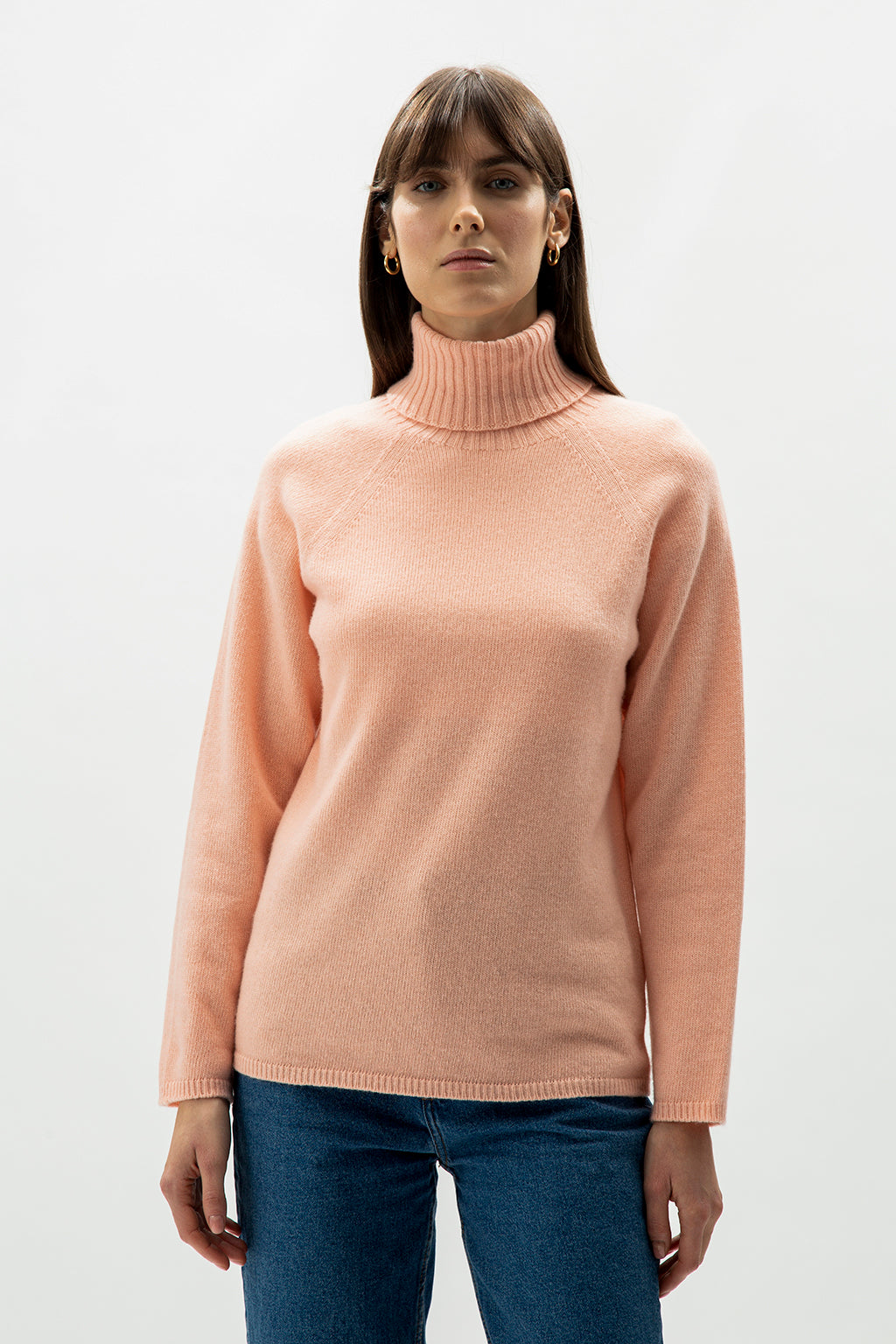 CASHMERE MIX TURTLE NECK SWEATER