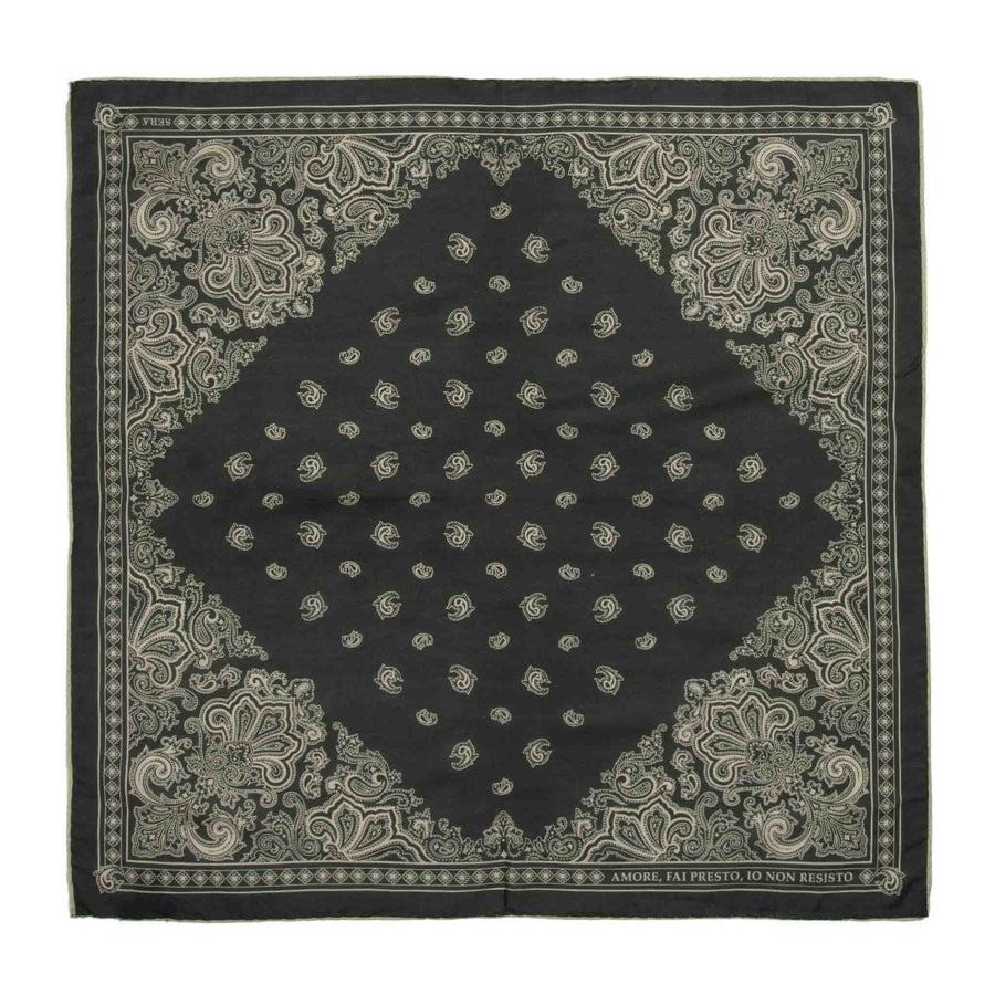 AMORE FAI PRESTO - GREEN COTTON & SILK BANDANA