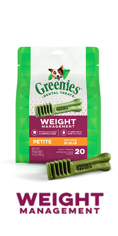 Greenies Weight Management Dental Treats for dogs that need to lose weight