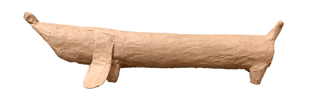 getrockneter Dackel aus Pappmaché