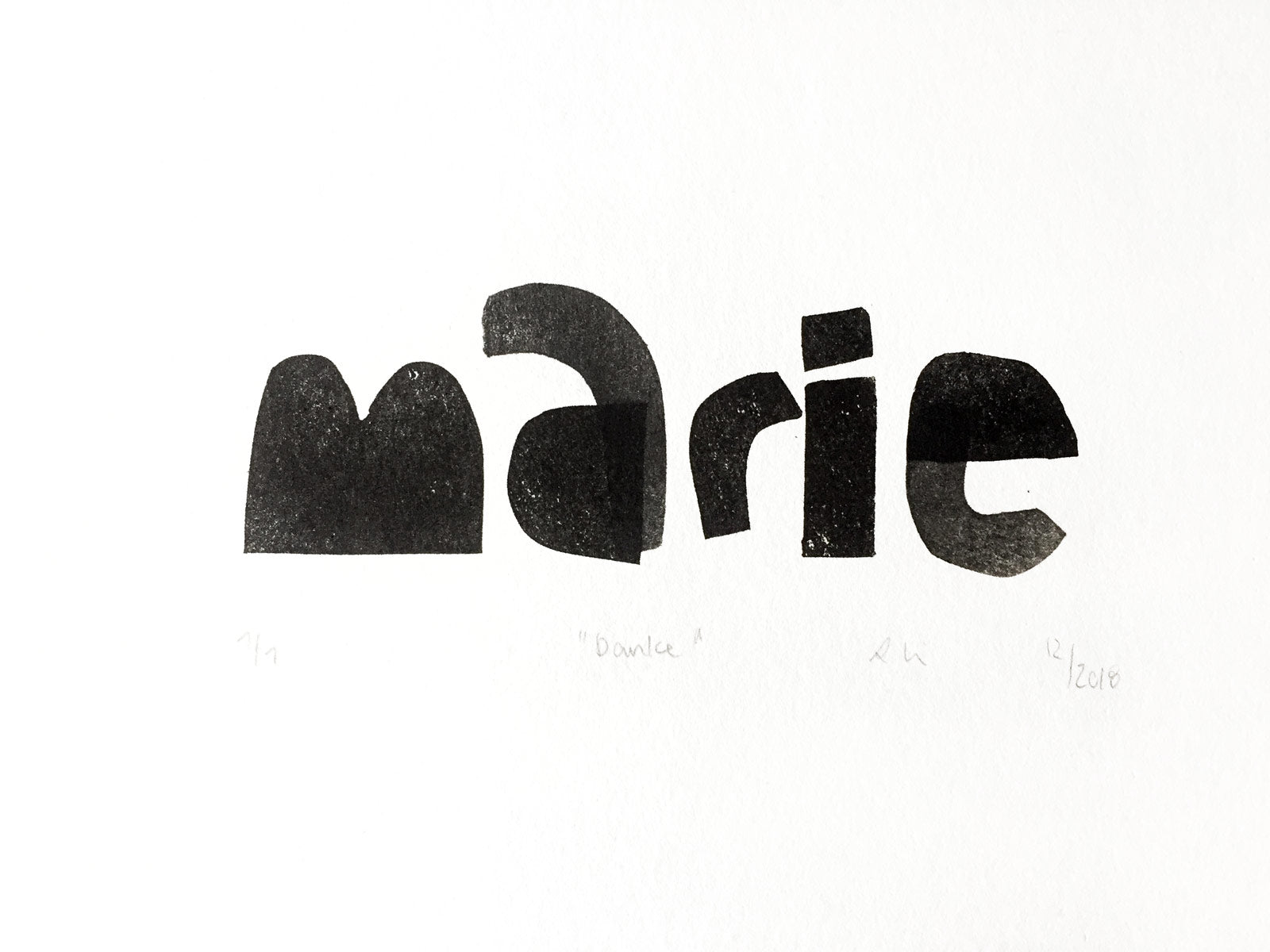 Typo for Smiles Poster Marie