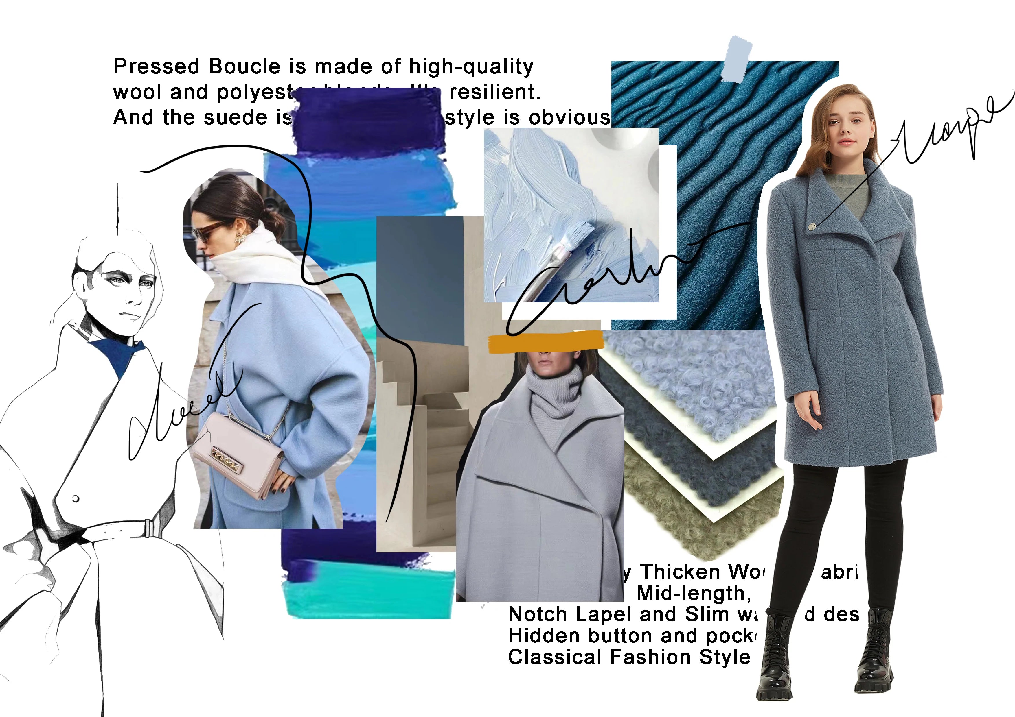 Wool Blend Coat ikazz