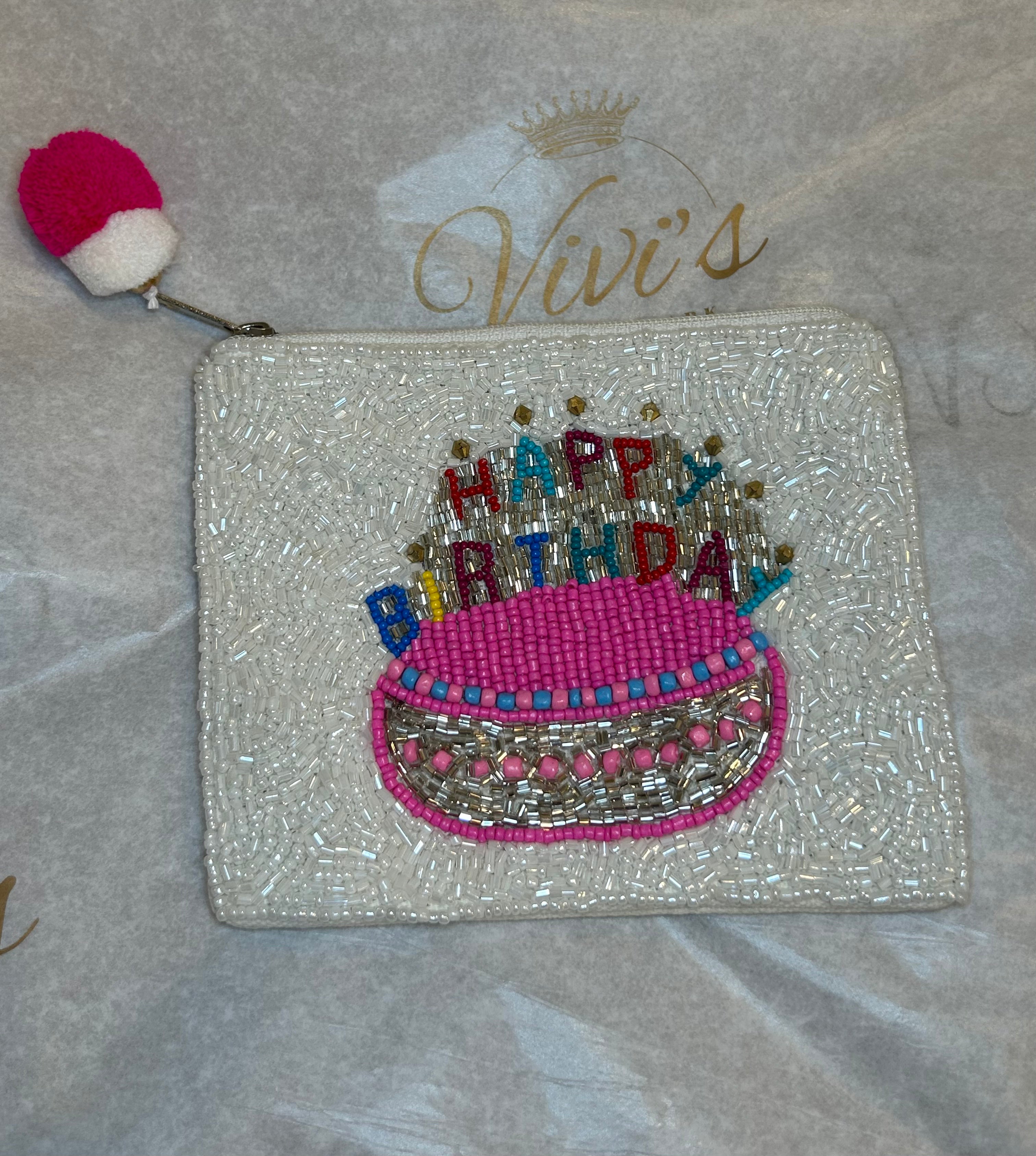 Happy Birthday Bead Pouch