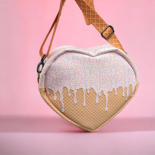 Heart Handbag Pink Messenger Bag Pastel Crossbody Bag 