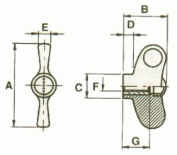 JERGENS WING NUT 3/8-16, ERGOSTYLE - 34453