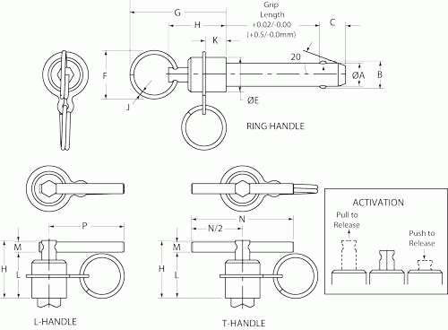 JERGENS KLP, DBL ACT-L, M8 X 30 SS - 854628