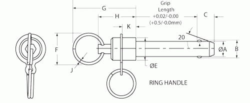 JERGENS KLP, DBL ACT RNG, M10 X 40 SS - 855041