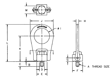 JERGENS HOIST RING, FORGED, 1 1/4-7, CENTER PULL, C=1 7/8, 15,000 LBS - 23929