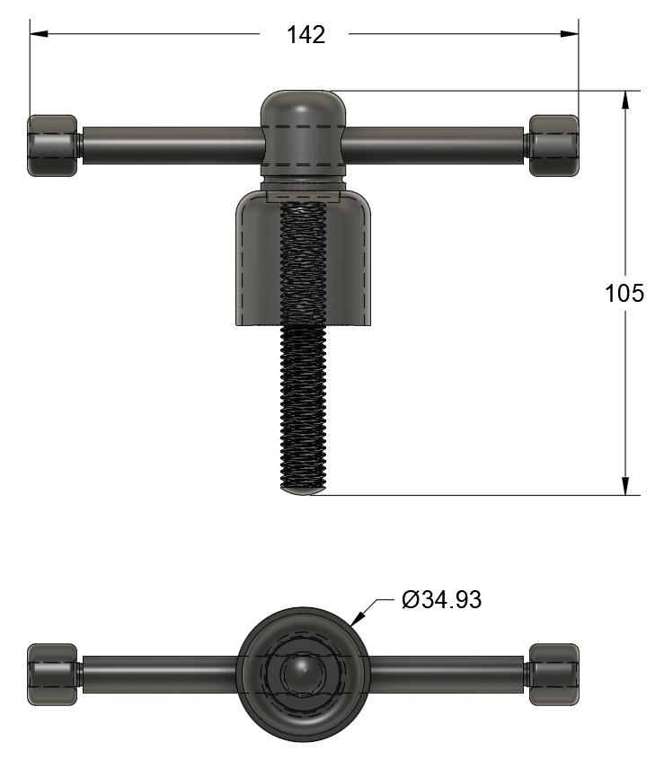 t290-03 screw assembly dimensions