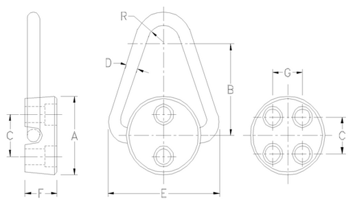 ACTEK AK68080 Forged Hoist Rings 2-5/8 DIA 5000 LBS