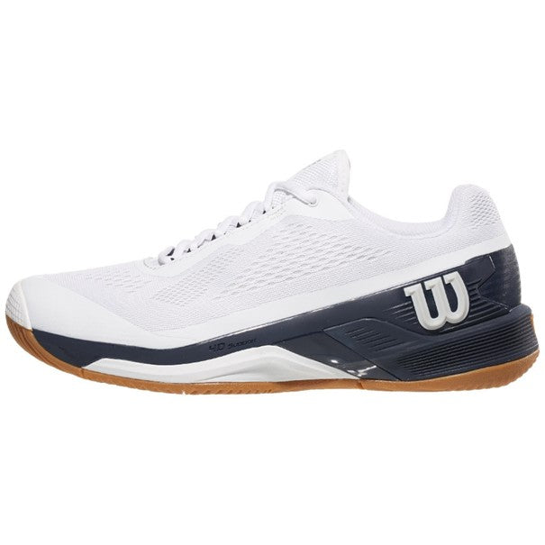 Wilson Rush Pro 4.0 White, Navy, And Blazer Gum Men's Tennis Shoes