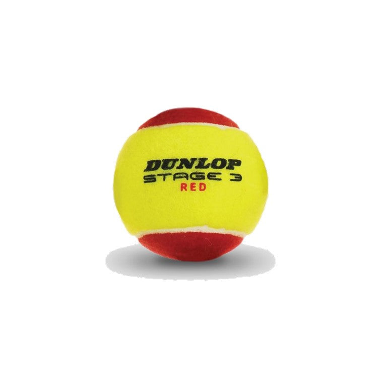 Dunlop Stage 3 Red & Yellow Tennis Balls 3-Pack