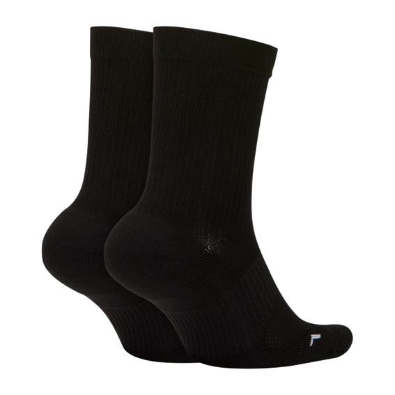 NikeCourt Multiplier Cushioned Crew Black Socks (2 Pairs)