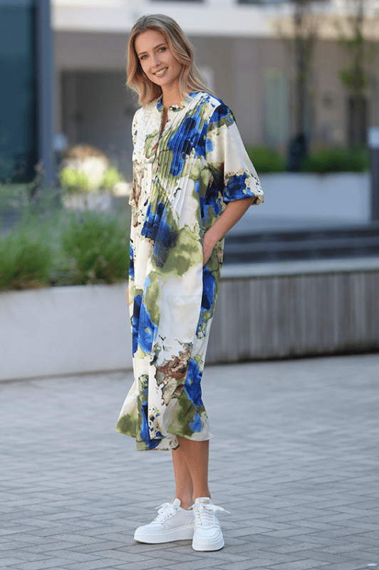 Prepair Carla | Smuk kjole med sommer print i og grønne toner