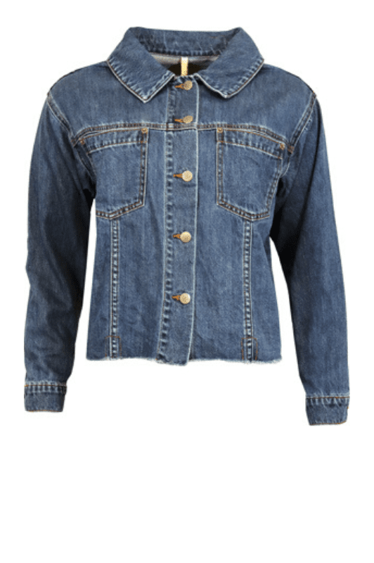 Ofelia jeans | Kort denimjakke fed | Dresslab.dk