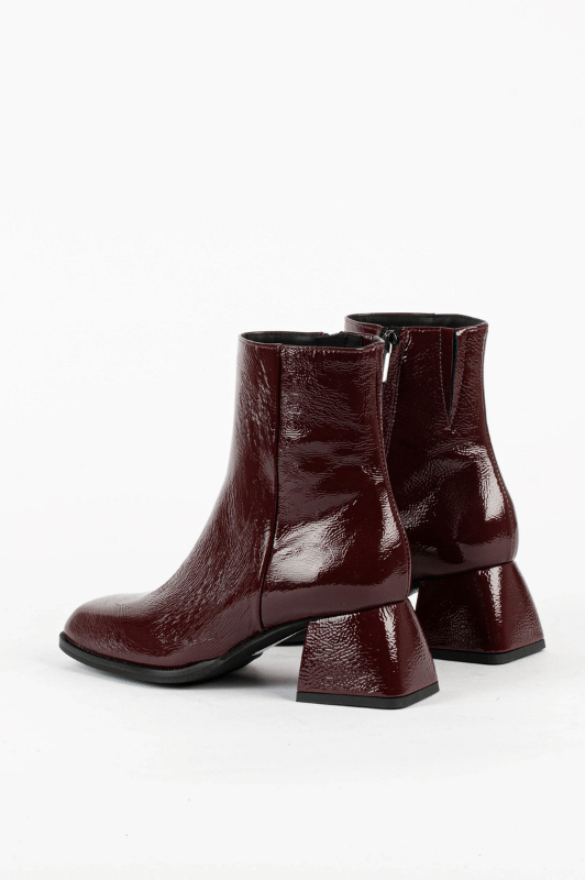 Bukela | Læderstøvler med blokhæl | Vinrød | Dresslab.dk