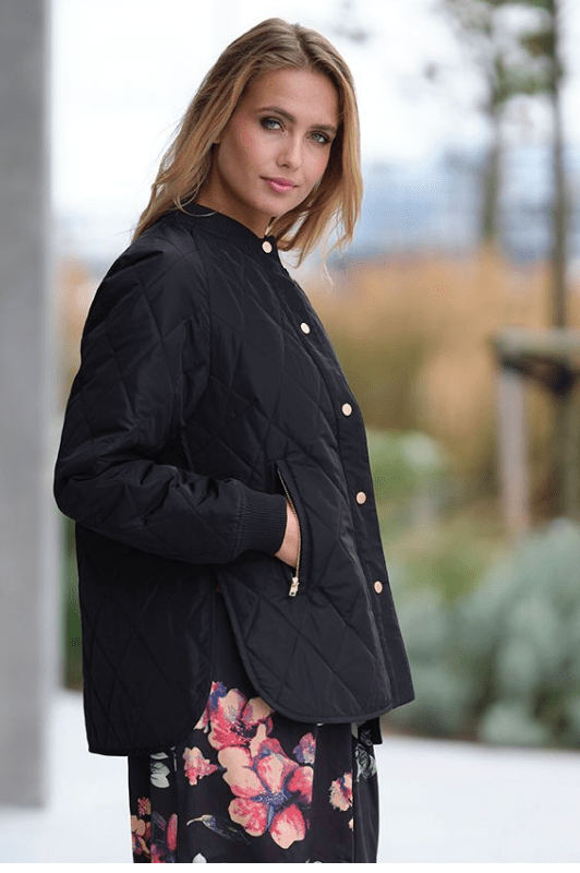 Prepair jakke | Cool quiltet overgangsjakke i sort