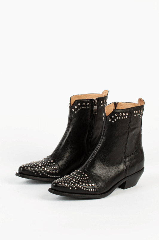 Bukela Alister Boots | Støvler i western look med nitter | Sort med lille | Dresslab.dk