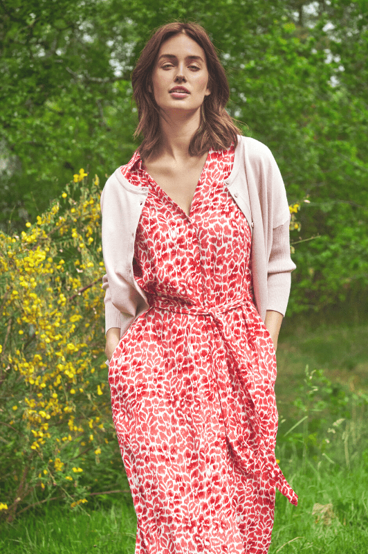 Saint Tropez Blanca dress Kjole | Rød smuk