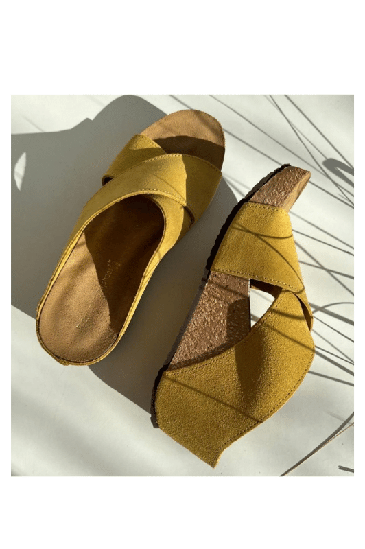 hierarki Begå underslæb Comorama Copenhagen Shoes | Frances sandal i gul | Dresslab.dk