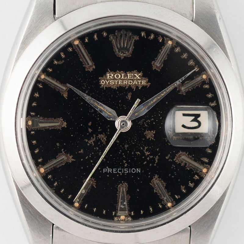 Ron ROLEX 6694 OYSTERDATE 純正 文字盤 マットブラック