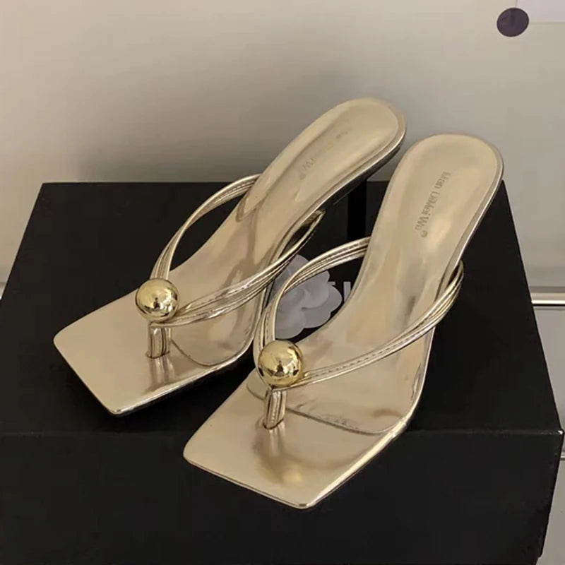 Platform Chunky Heel Slides