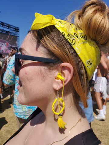 Banana Earplug Earrings