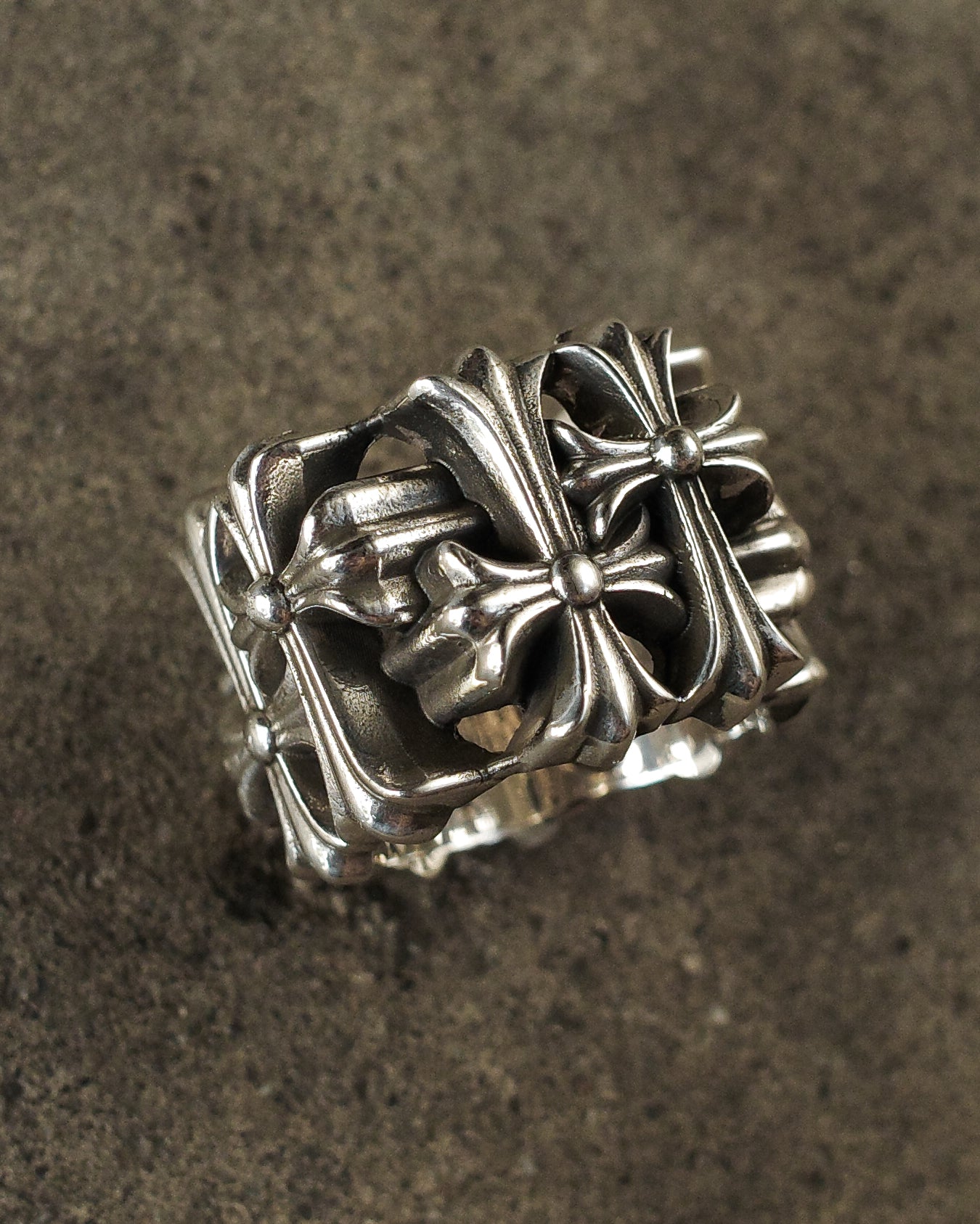 確実正規【CHROME HEARTS】CEMETARY RING（SQUARE）-