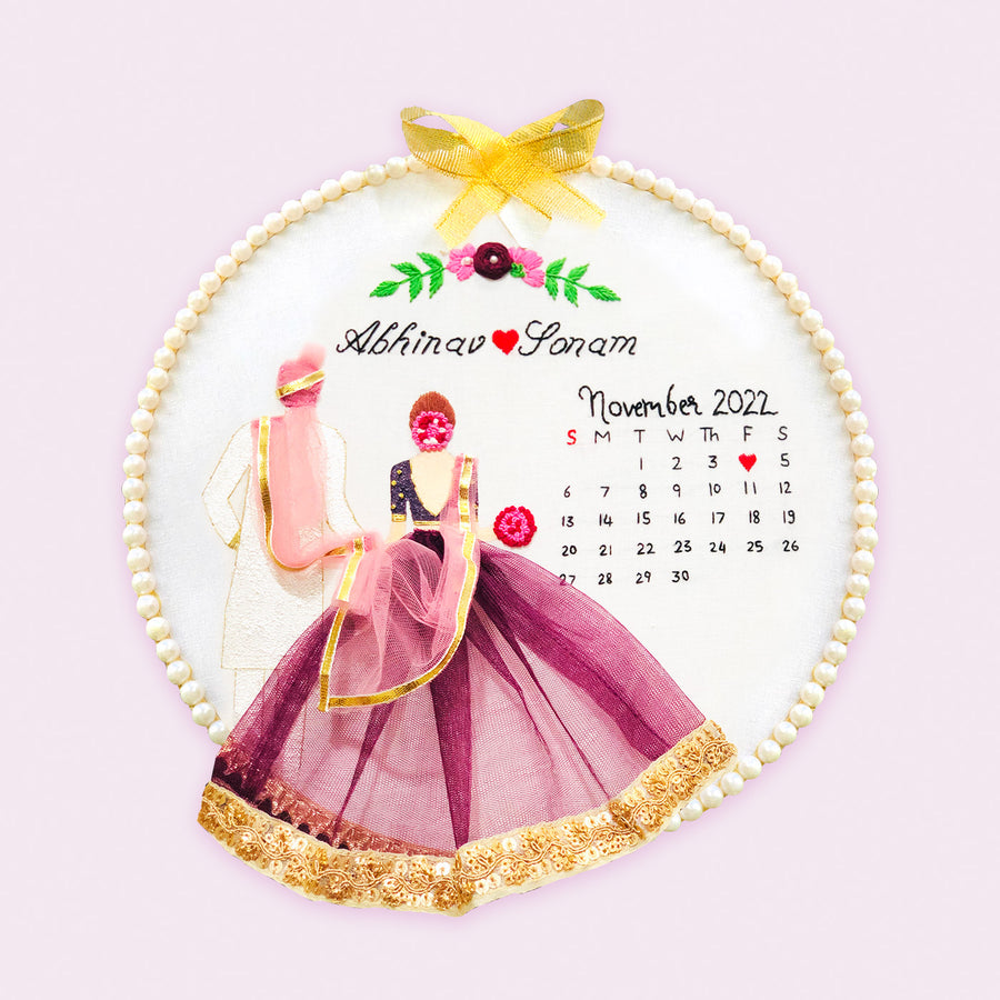 GiftScoop Wedding Embroidery Hoop gift for Couple, Design 2 with Light  Price in India - Buy GiftScoop Wedding Embroidery Hoop gift for Couple