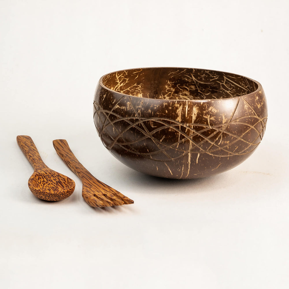 Buy Coconut Shell Soup Bowl an Spoon Online On Zwende